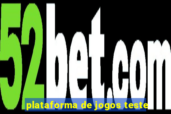 plataforma de jogos teste